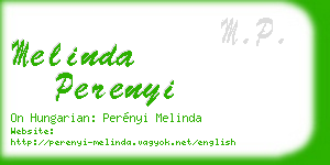 melinda perenyi business card