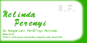 melinda perenyi business card